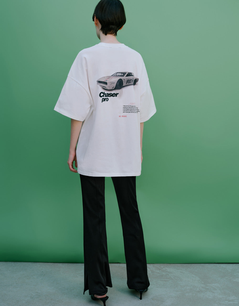 Racer Drop Shoulder Sleeve Loose T-Shirt