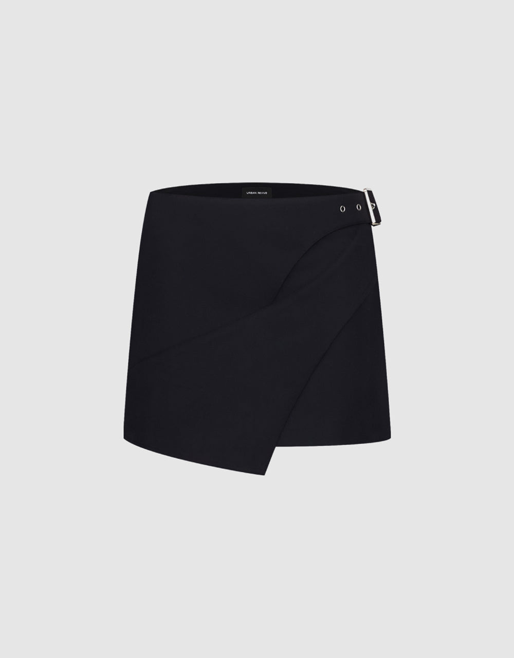 Mini Straight Skirt With Belt