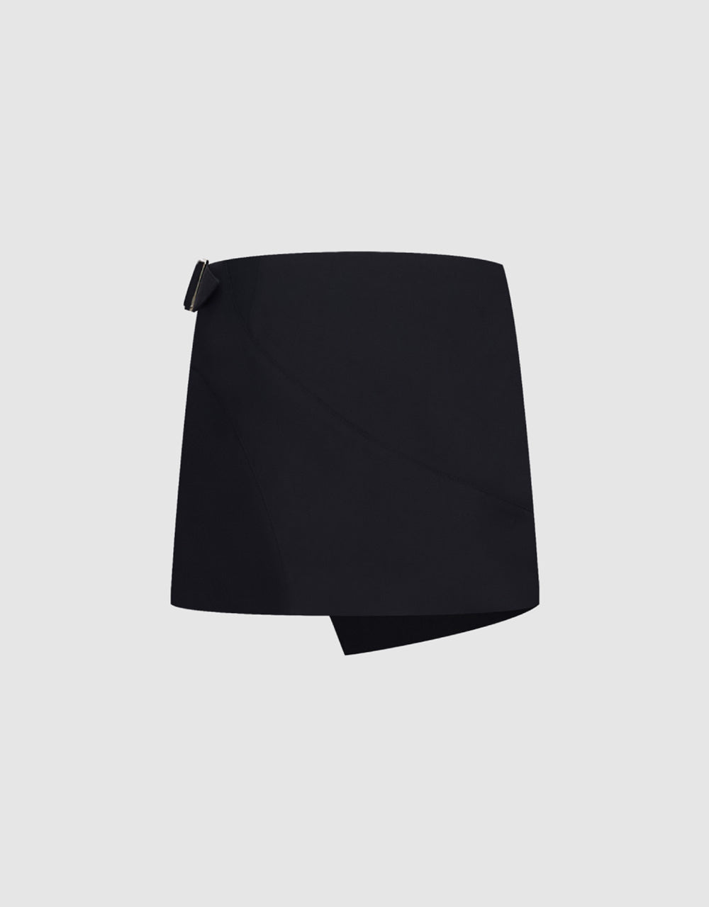 Mini Straight Skirt With Belt