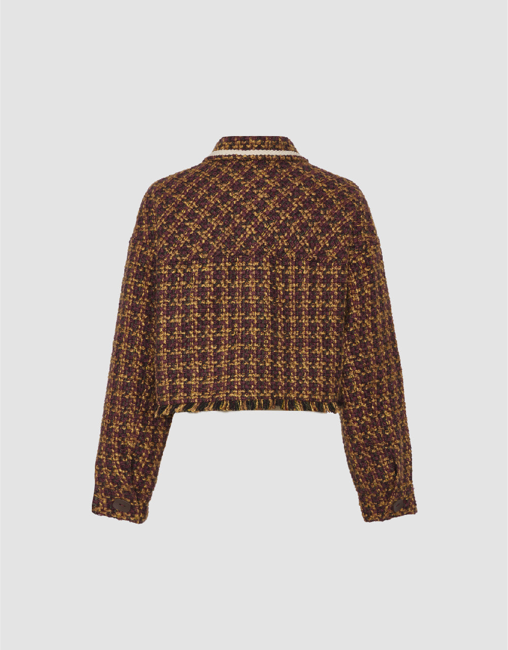 Fake Pockets Tweed Jacket