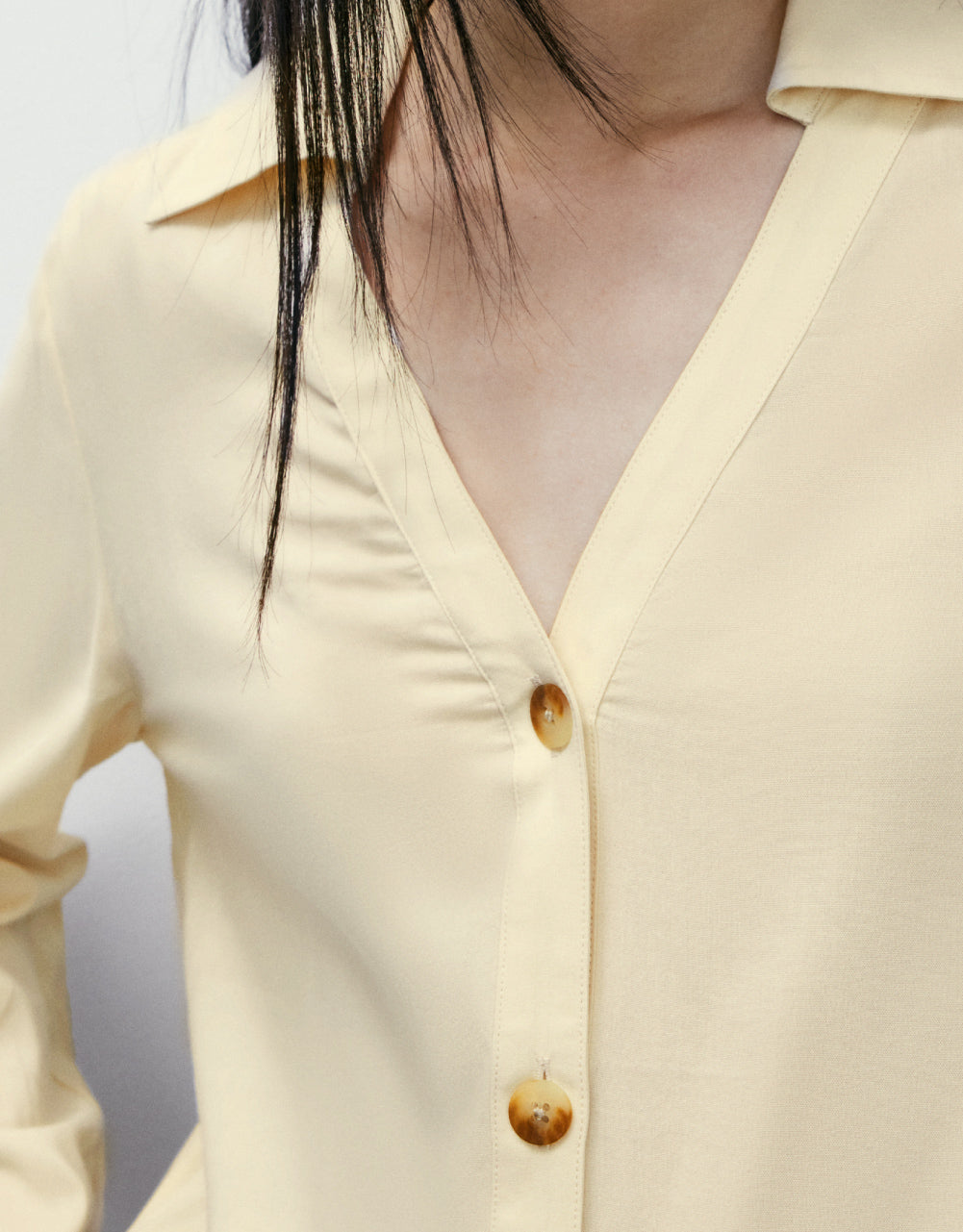 V-Neck Button Up Shirt