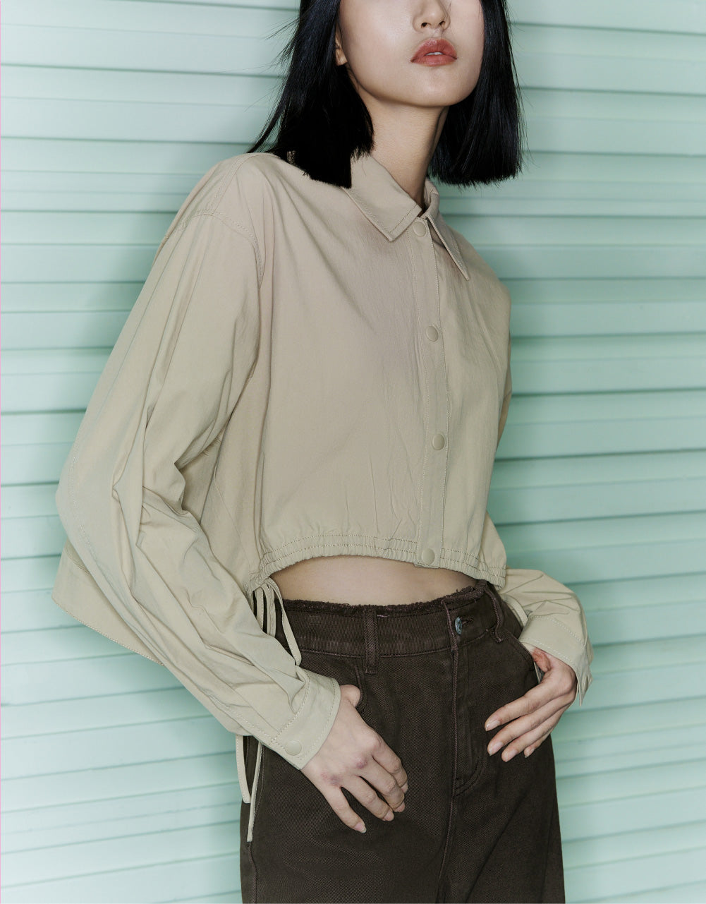 Drawstring Hem Shirt
