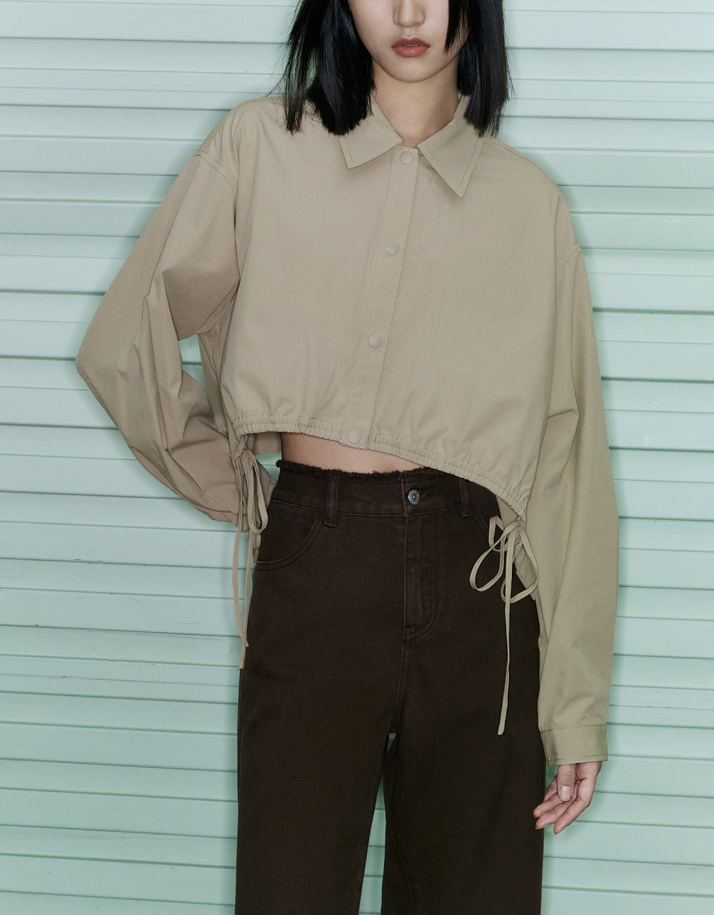 Drawstring Hem Shirt
