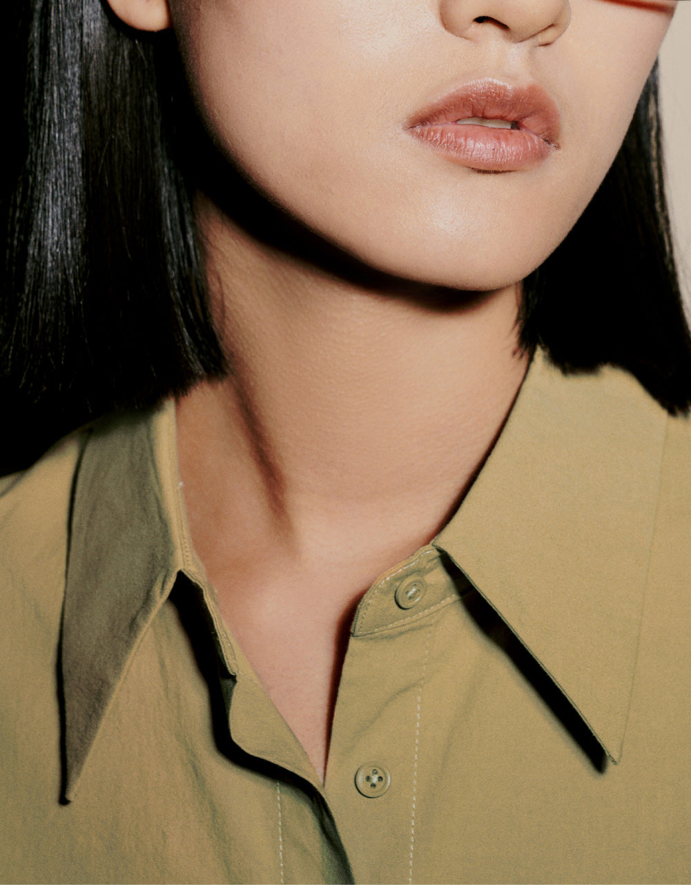 Button Up Drop Shoulder Sleeve Shirt