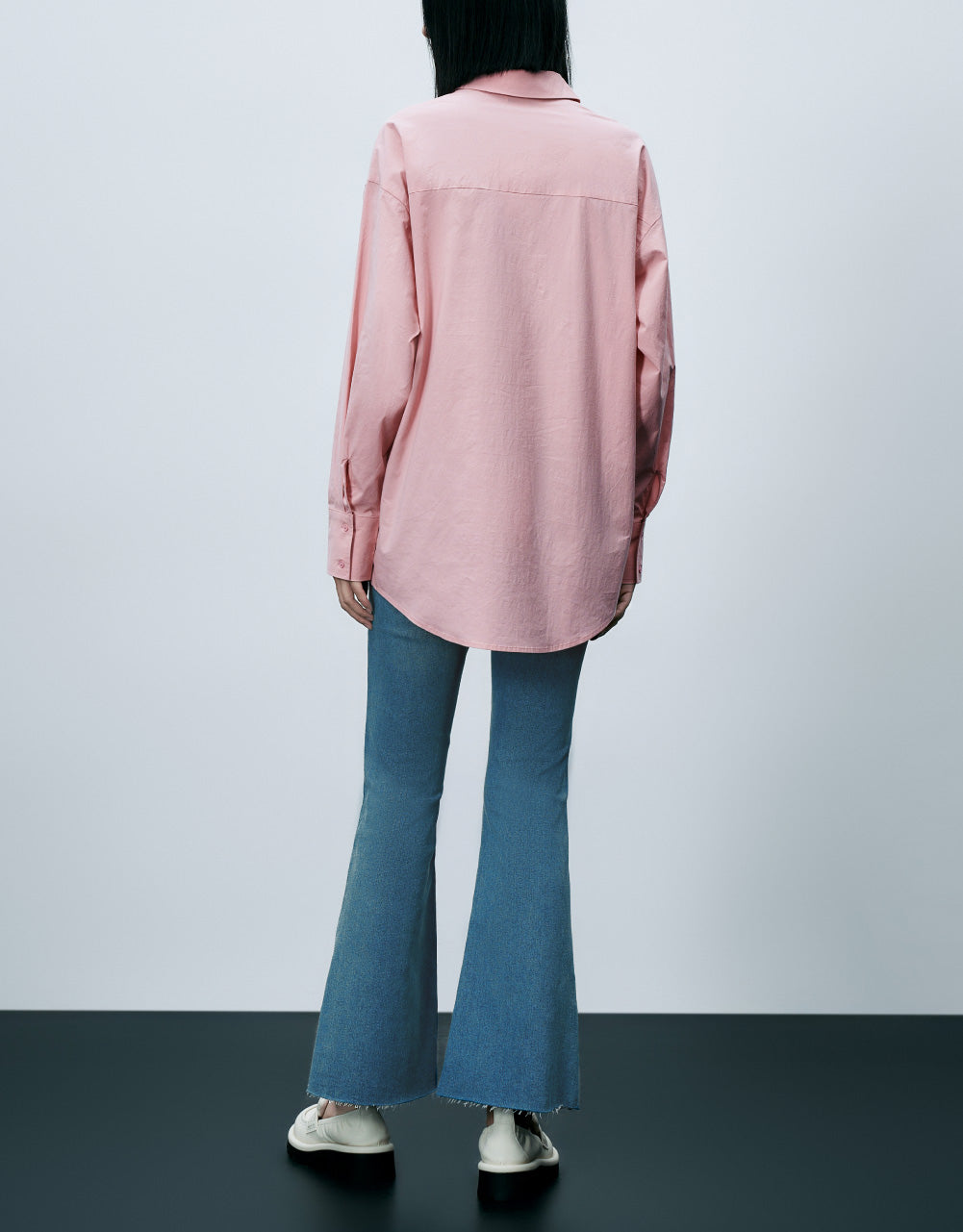 Button Up Drop Shoulder Sleeve Shirt