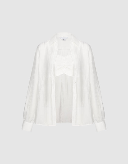 2 In 1 Button Up Blouse