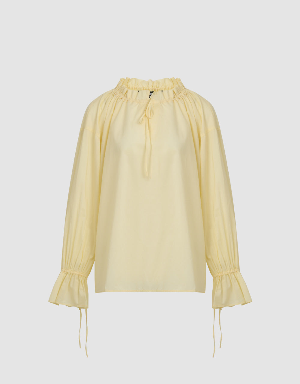 Tie Front Crew Neck Blouse