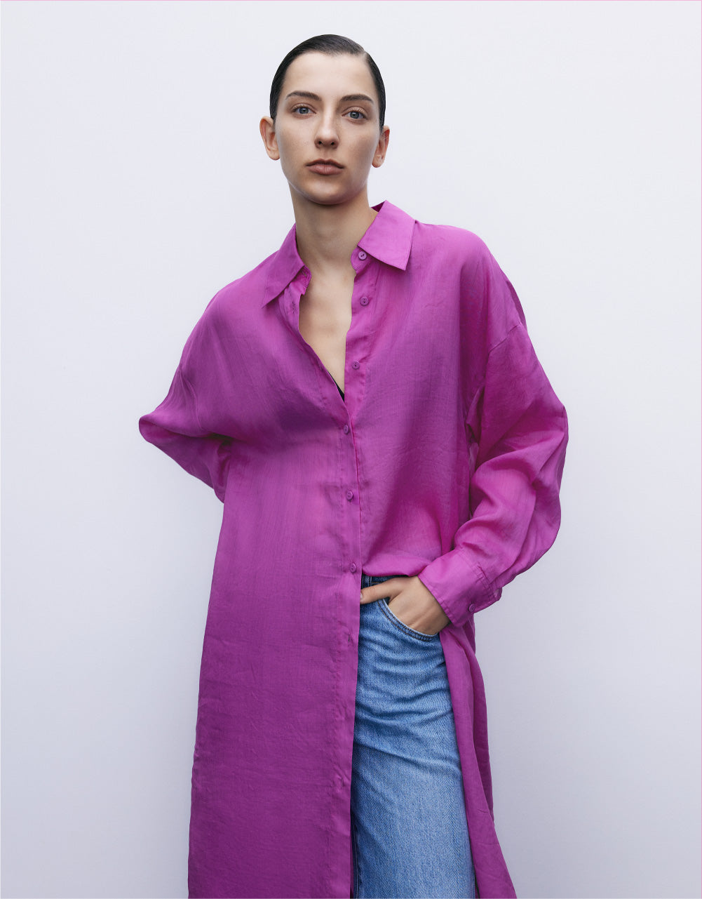 3/4 Sleeve Long Shirt