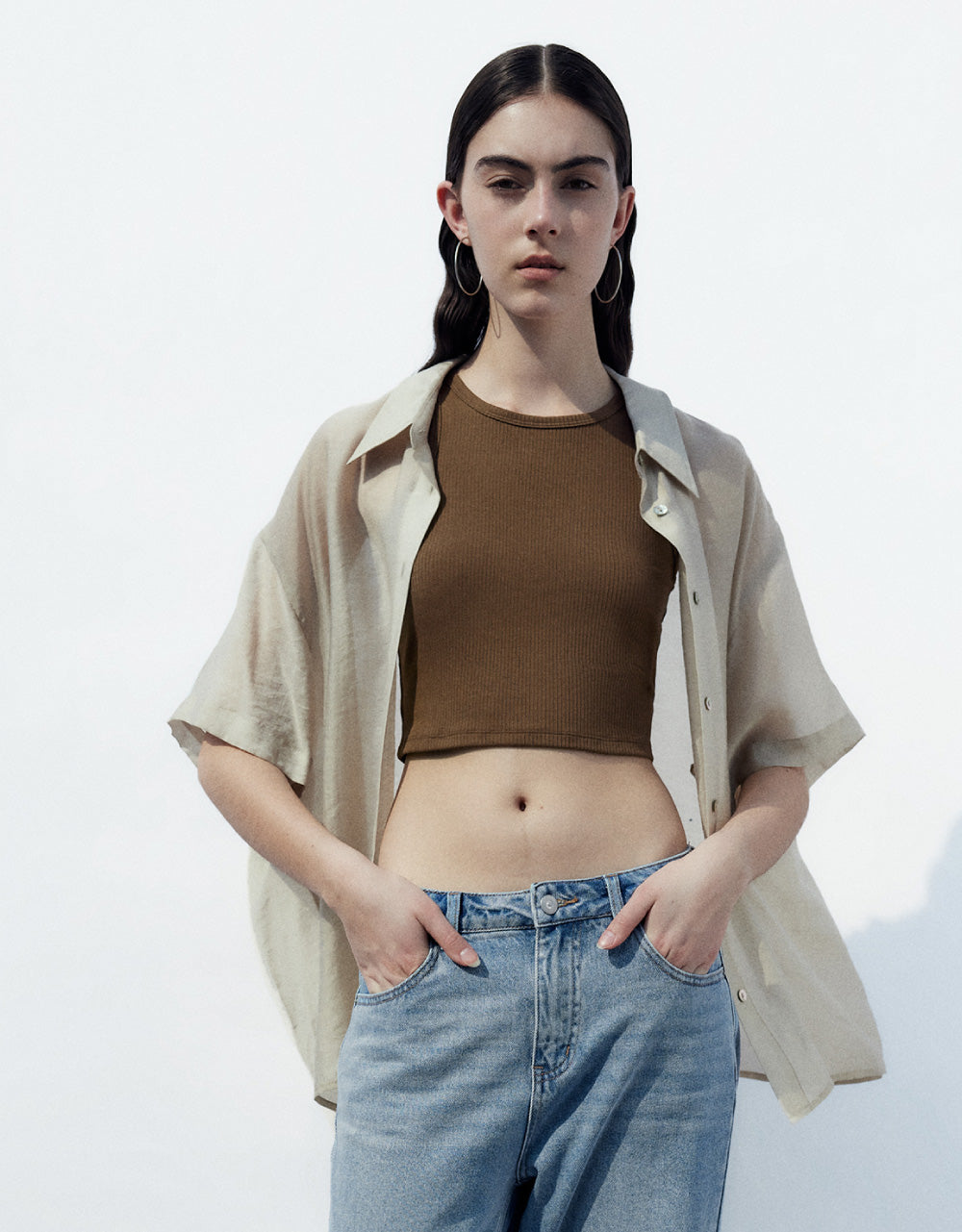 Textured Button Up Shirt