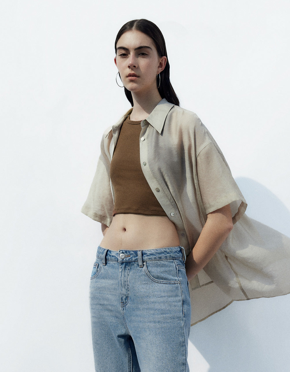 Textured Button Up Shirt