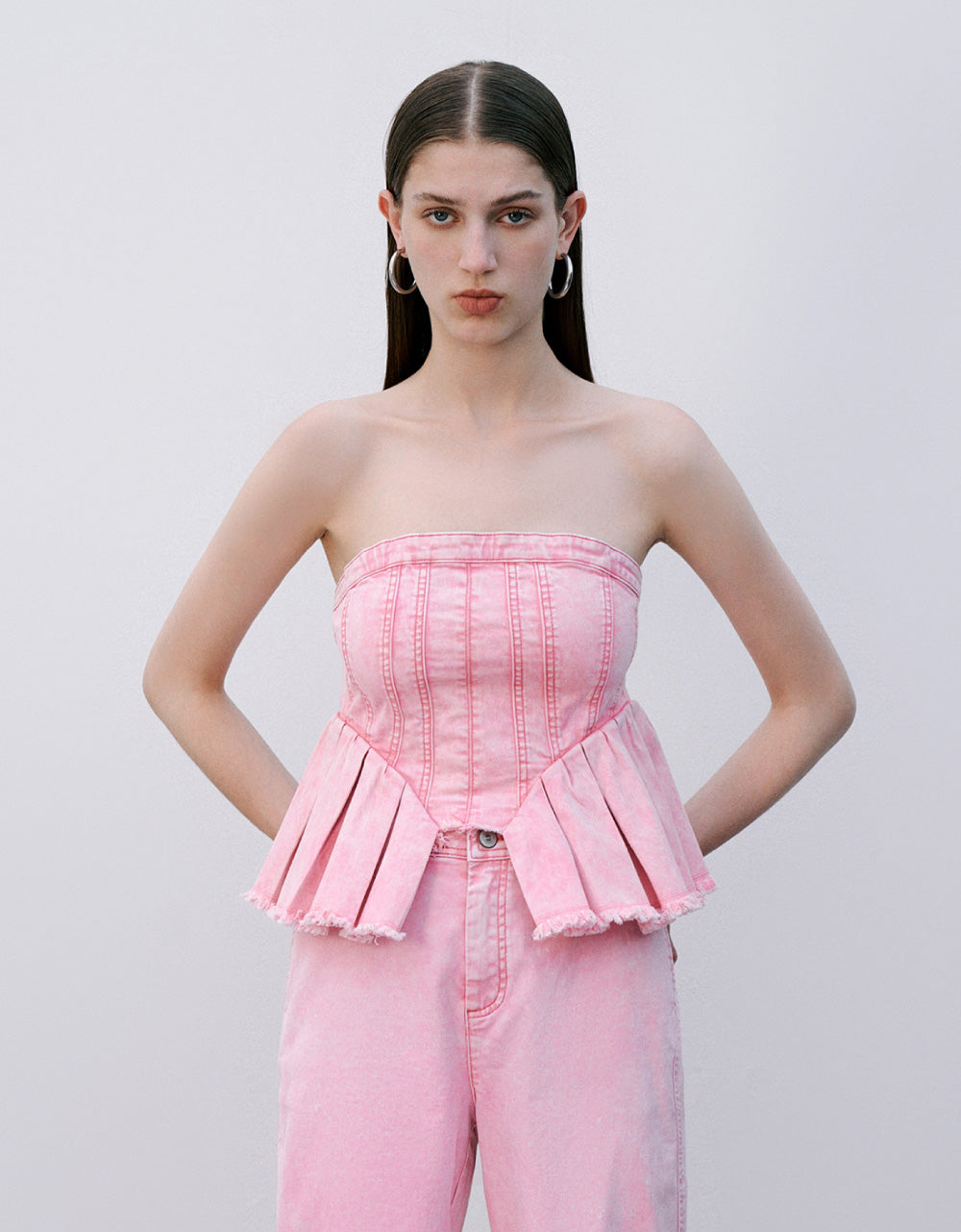 Raw Hem Off-Shoulder Tube Top