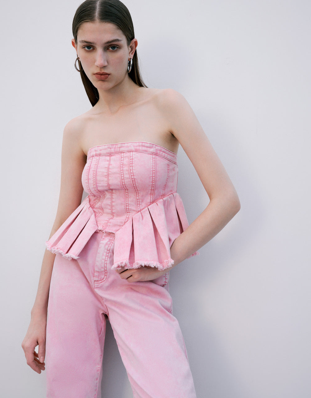 Raw Hem Off-Shoulder Tube Top
