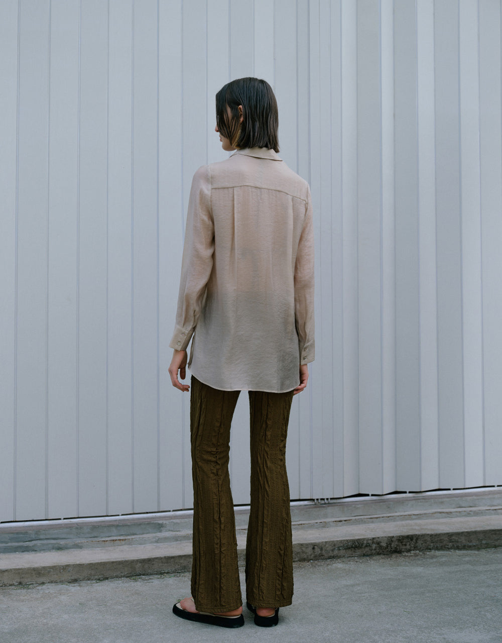 Sheer Button Up Shirt