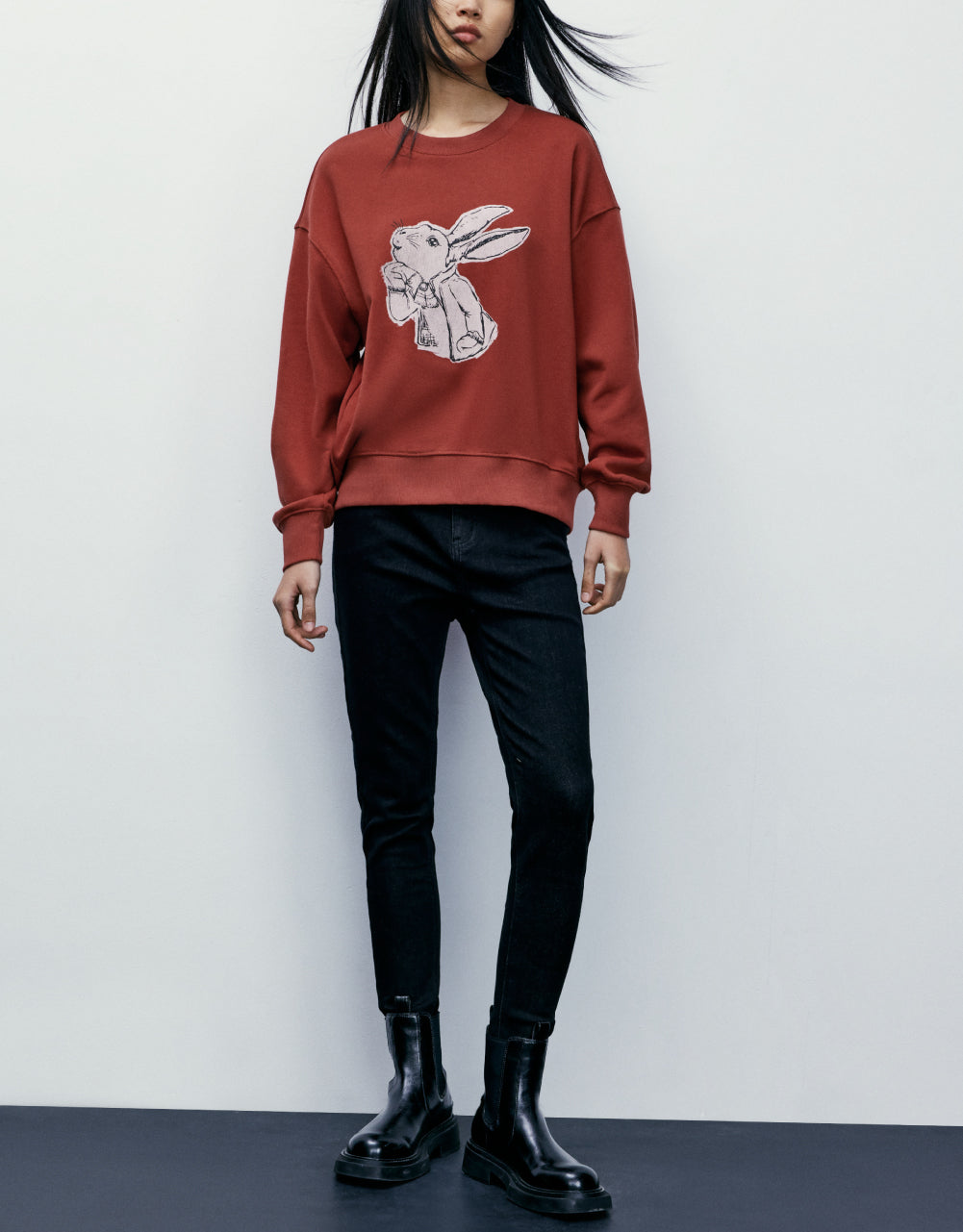 Bunny Print Sweatshirt