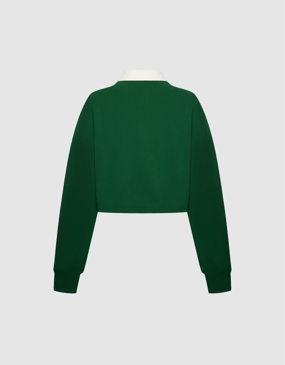 Letter Print Polo Sweatshirt