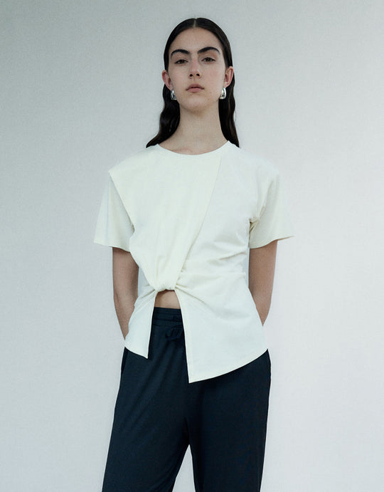 Asymmetric Crew Neck T-Shirt