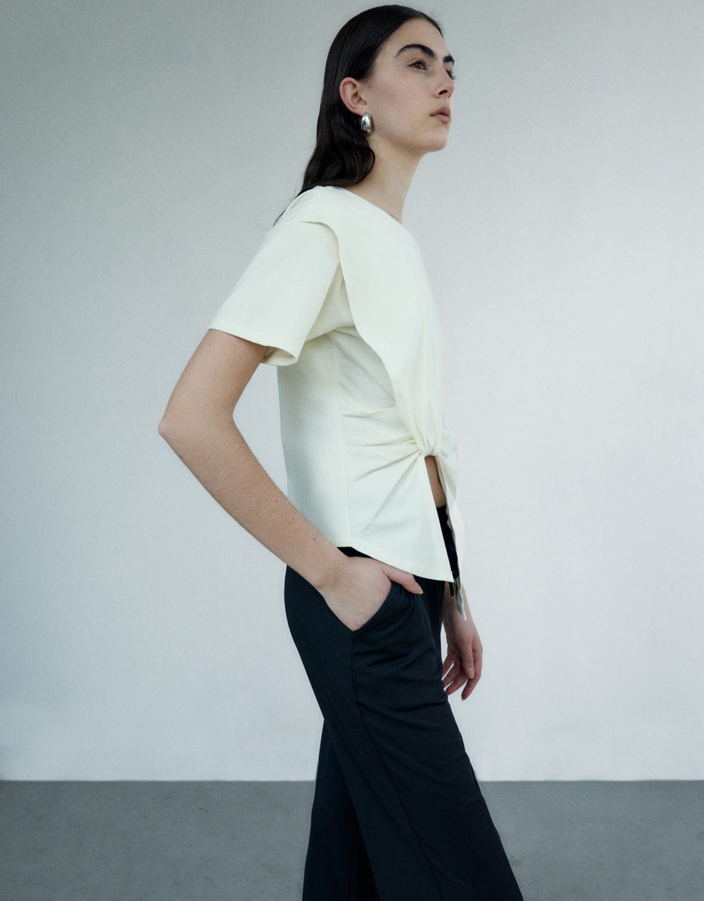 Asymmetric Crew Neck T-Shirt