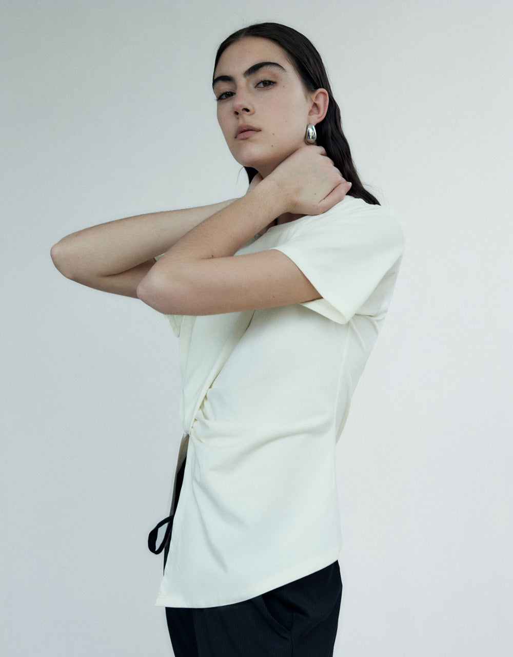 Asymmetric Crew Neck T-Shirt