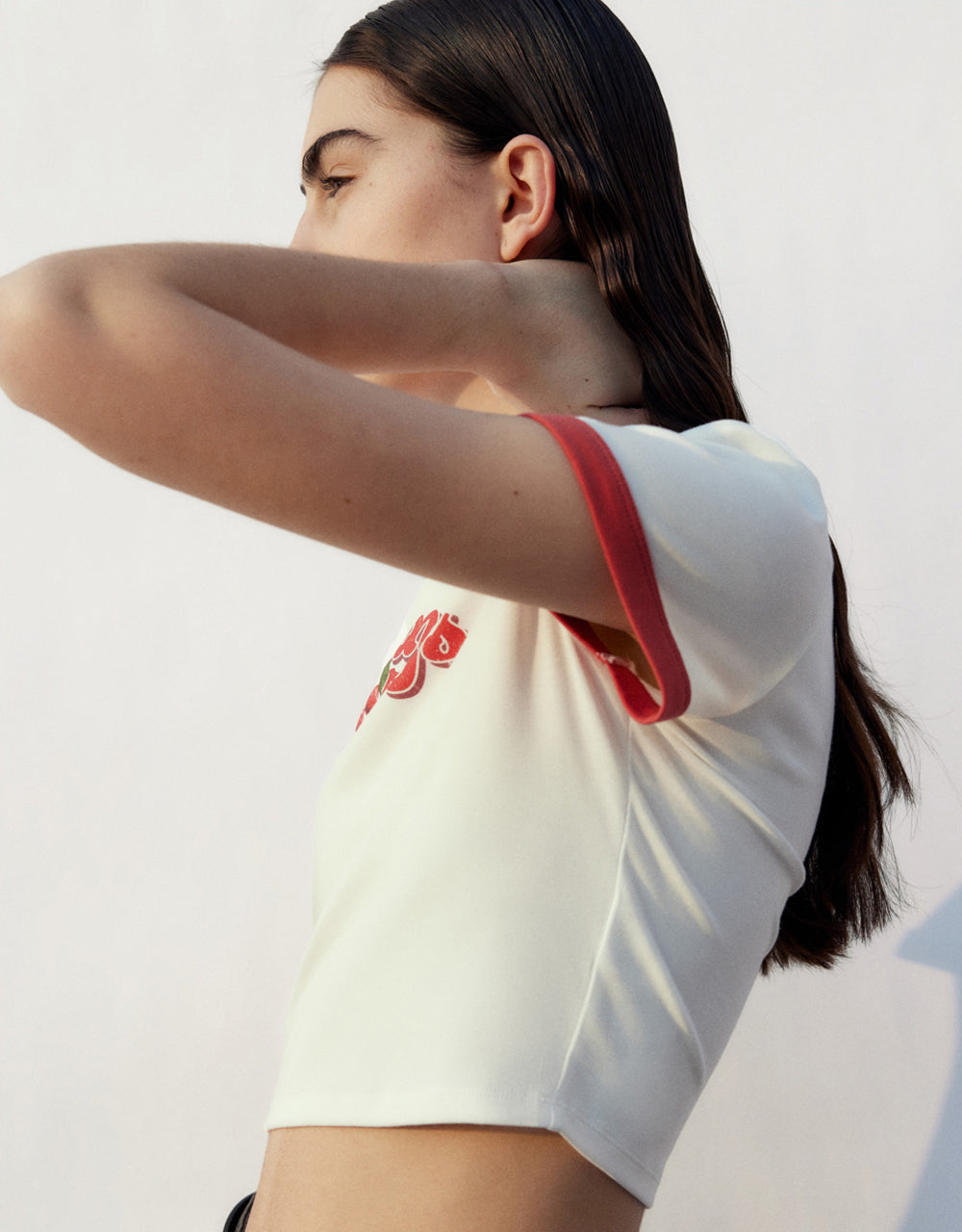 Cherry Letters Print T-Shirt