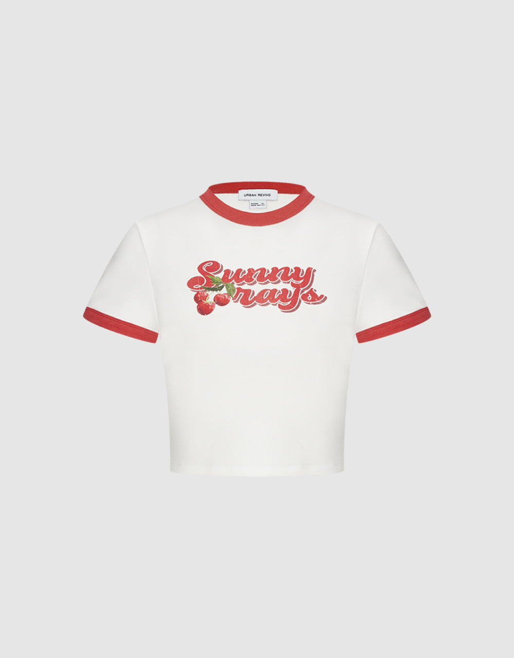 Cherry Letters Print T-Shirt