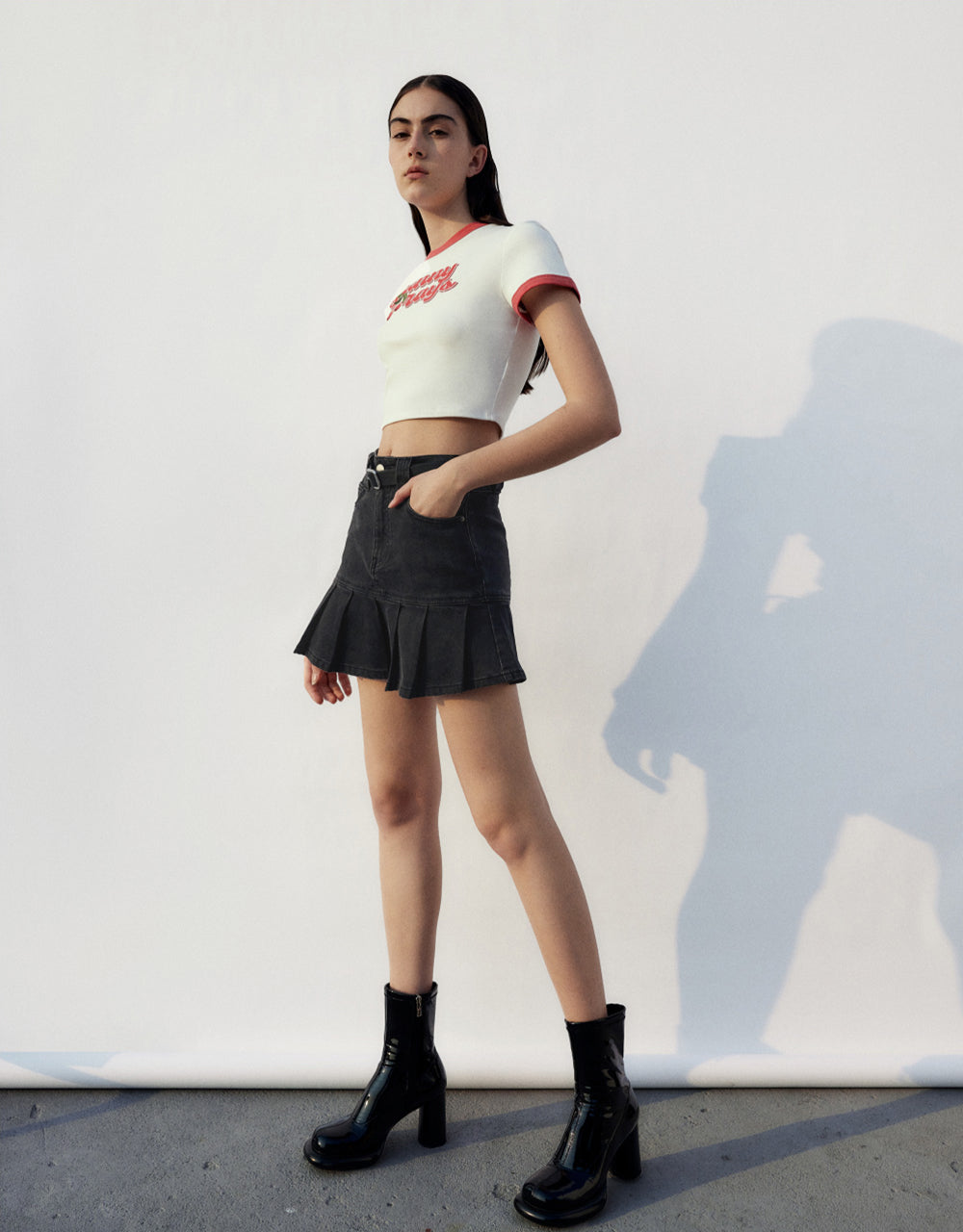 Cherry Letters Print T-Shirt