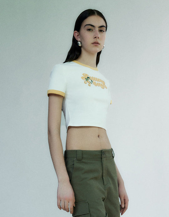 Cherry Letters Print T-Shirt