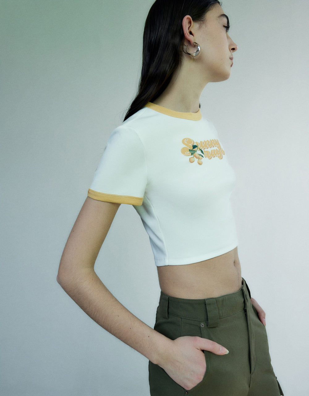 Cherry Letters Print T-Shirt