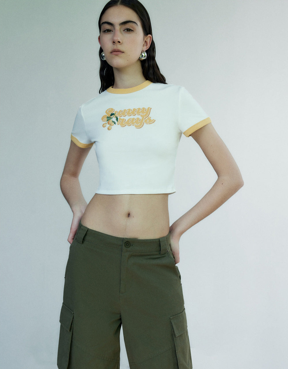 Cherry Letters Print T-Shirt