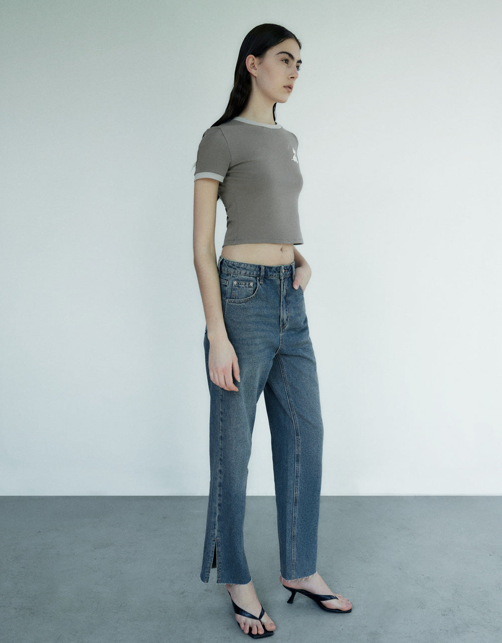 Dalmatian Crew Neck Skinny T-Shirt