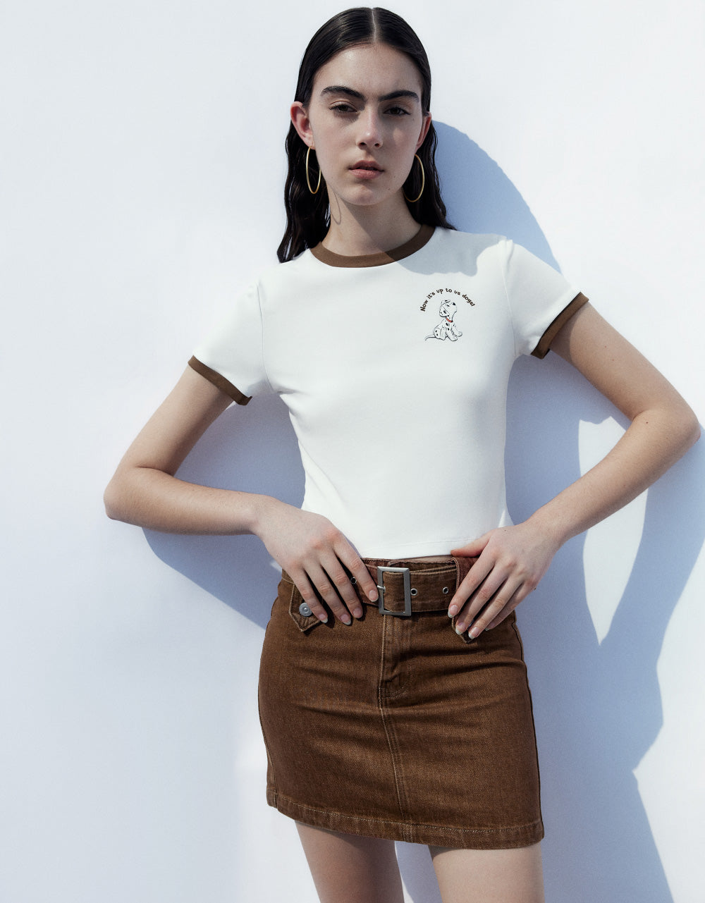 Dalmatian Crew Neck Skinny T-Shirt
