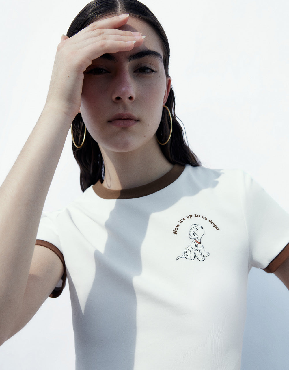 Dalmatian Crew Neck Skinny T-Shirt