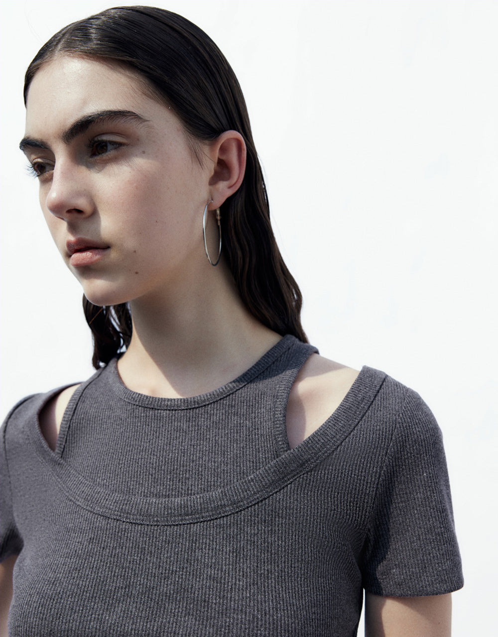 Skinny 2 In 1 Crew Neck T-Shirt