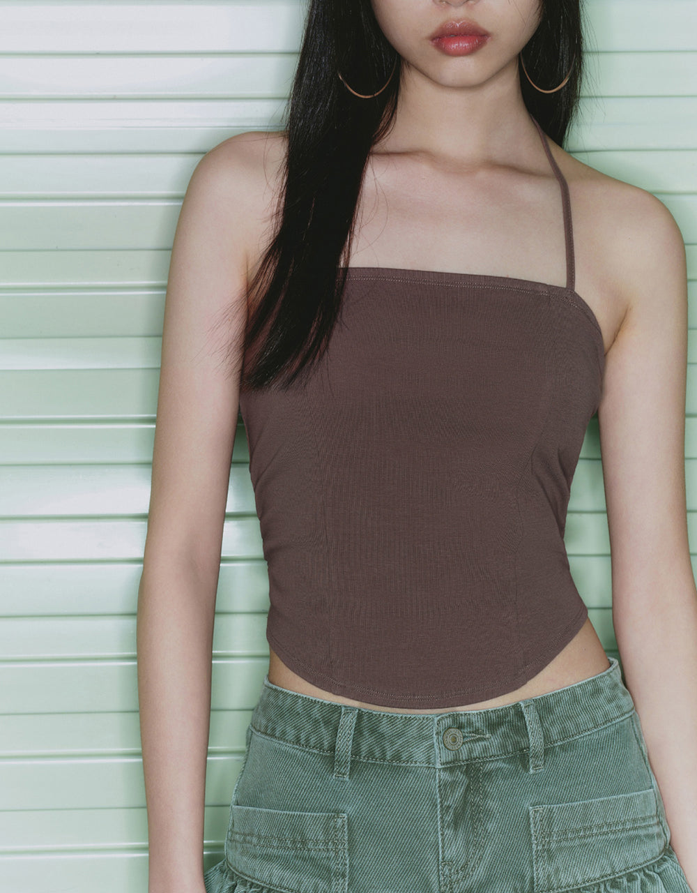 Knitted Sleeveless Neck Top