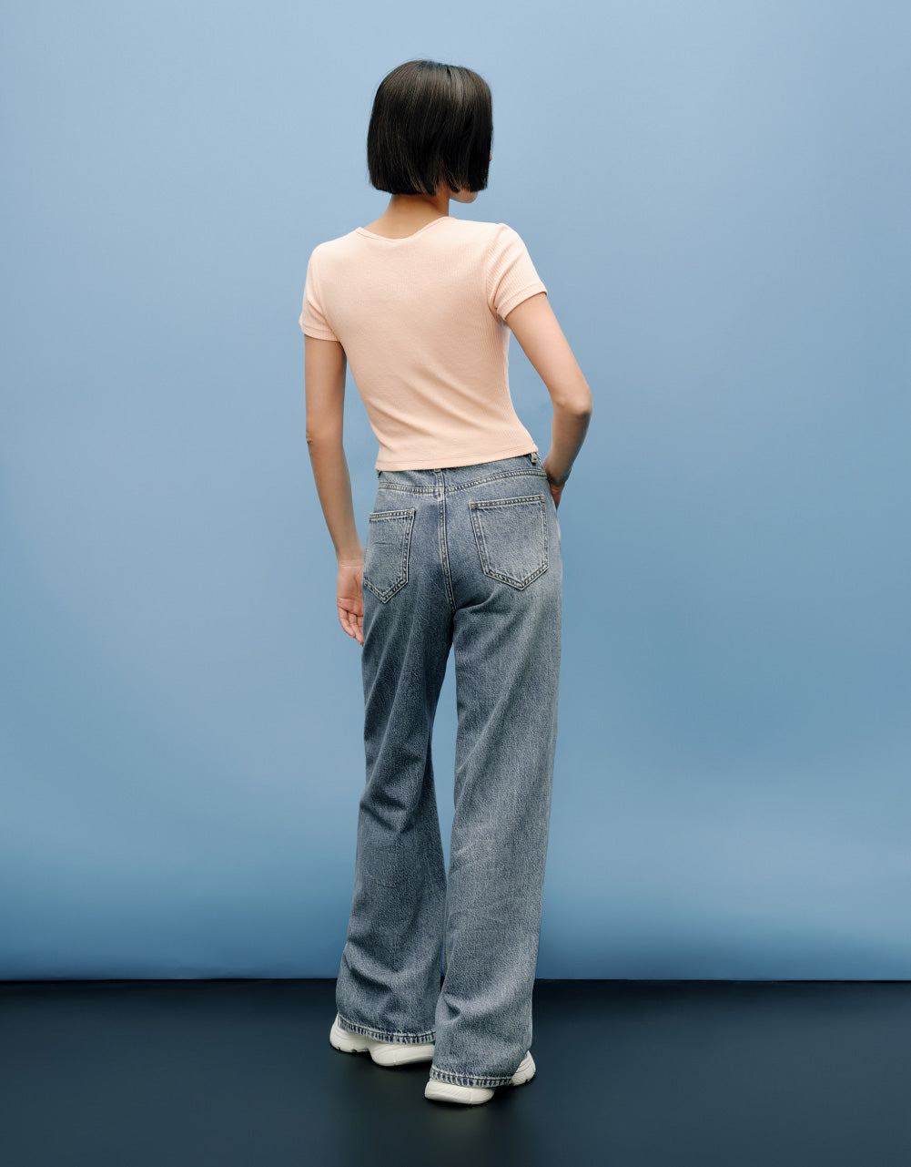 Cherry Printed U Neck Skinny T-Shirt