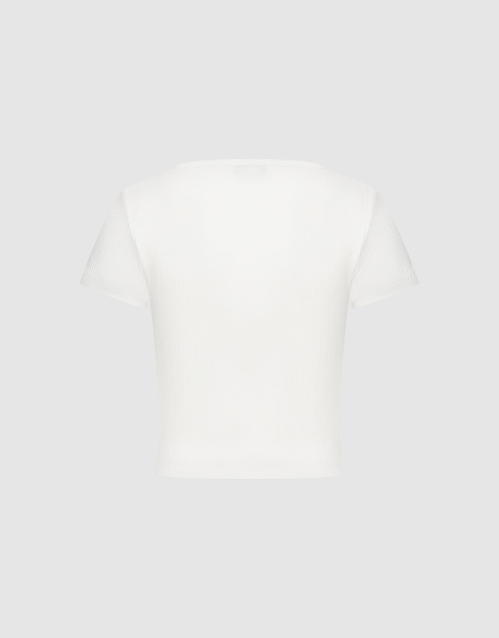 Cherry Printed U Neck Skinny T-Shirt