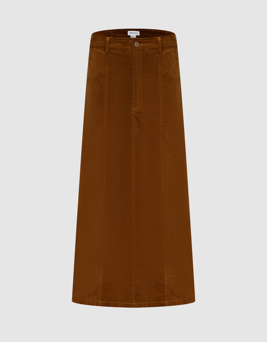 Back Split Midi Skirt