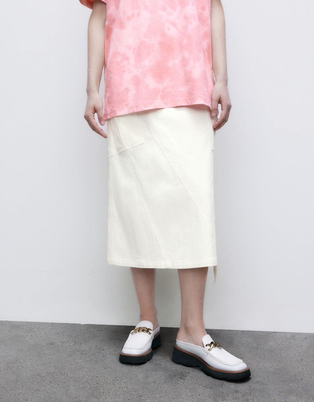 Utilities Midi A-Line Skirt