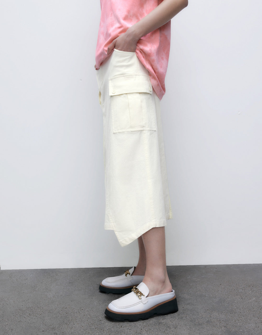 Utilities Midi A-Line Skirt