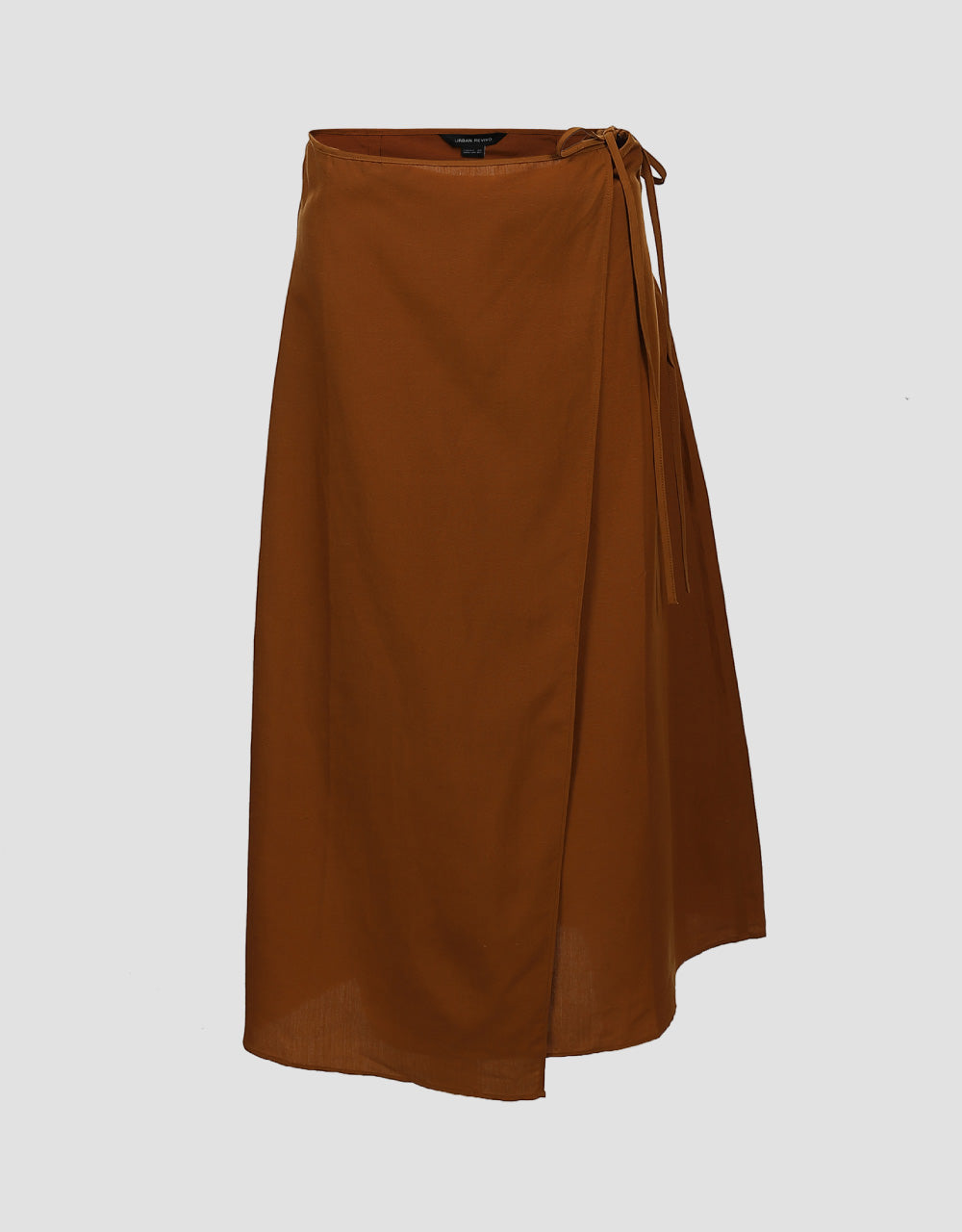 Side Tie Midi A-Line Skirt