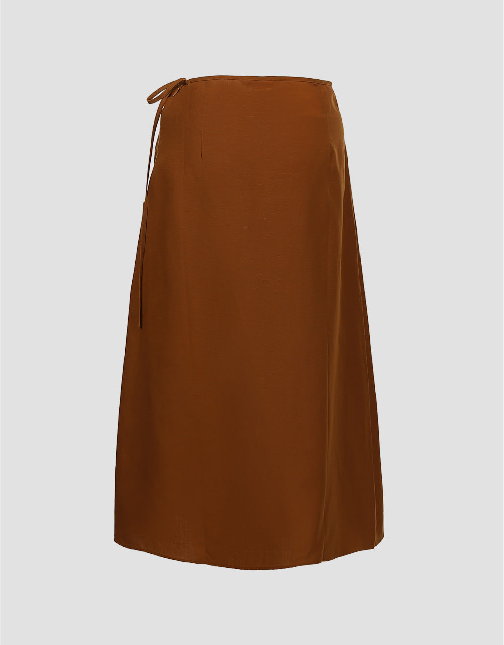 Side Tie Midi A-Line Skirt