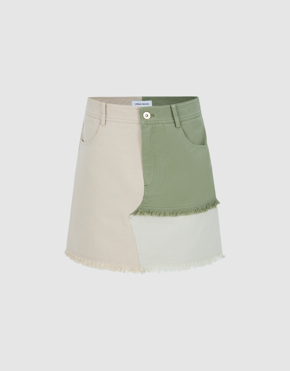 Raw Hem Mini Skirt