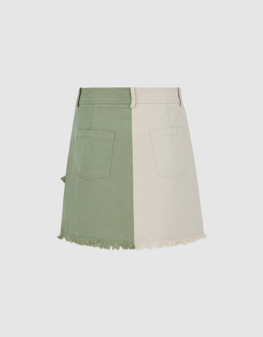 Raw Hem Mini Skirt
