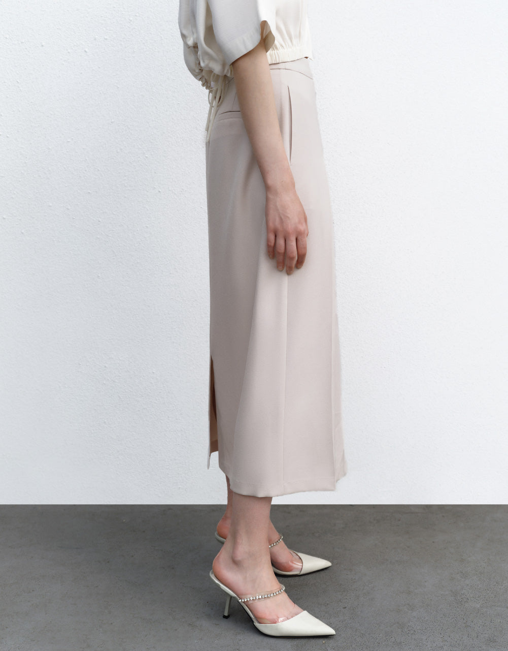 Pleated A-Line Skirt