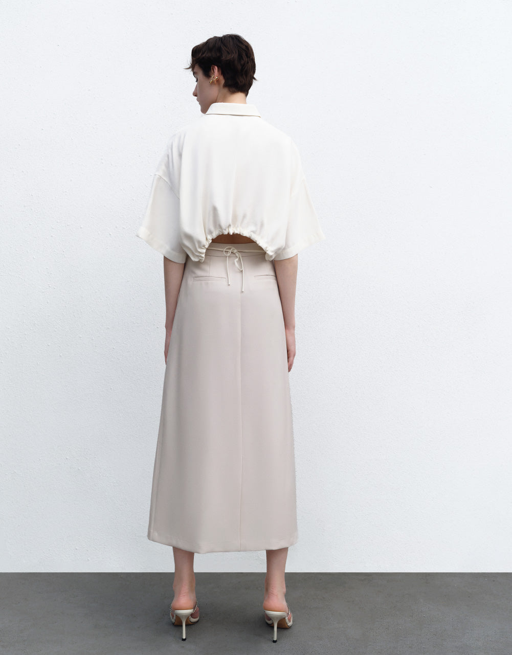 Pleated A-Line Skirt