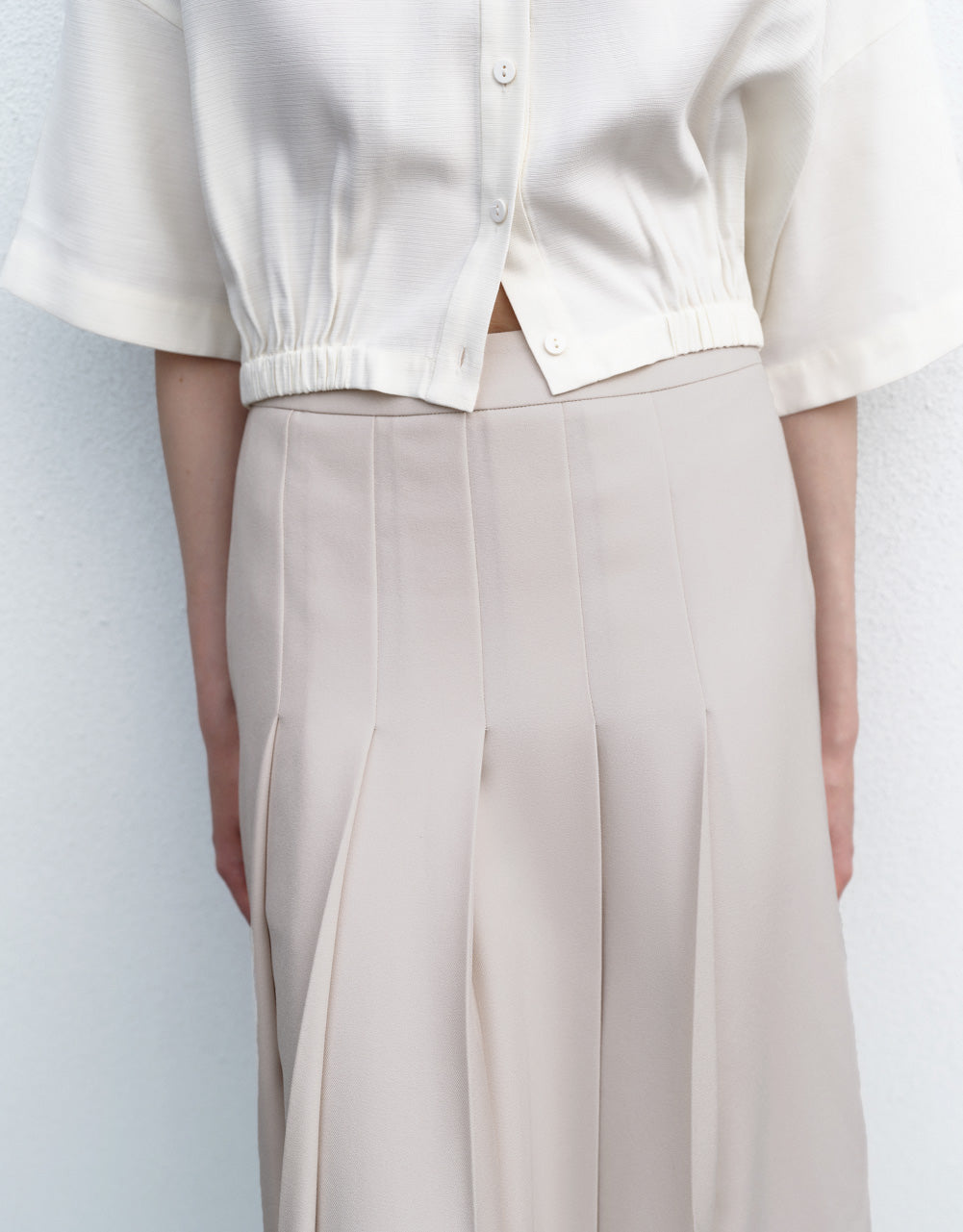 Pleated A-Line Skirt