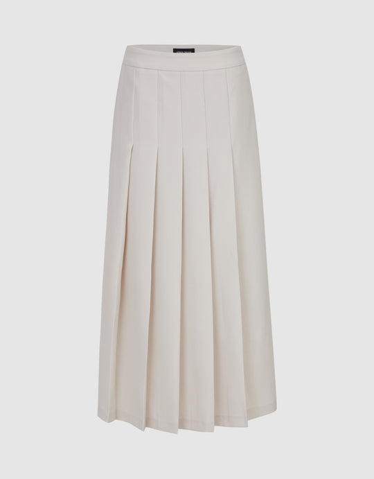Pleated A-Line Skirt