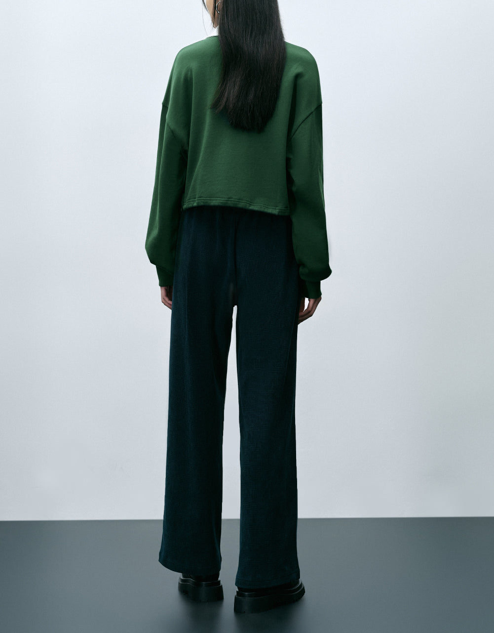Drawstring Wide-Leg Knitted Pants