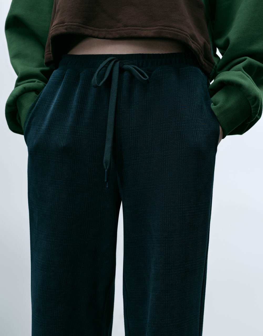 Drawstring Wide-Leg Knitted Pants