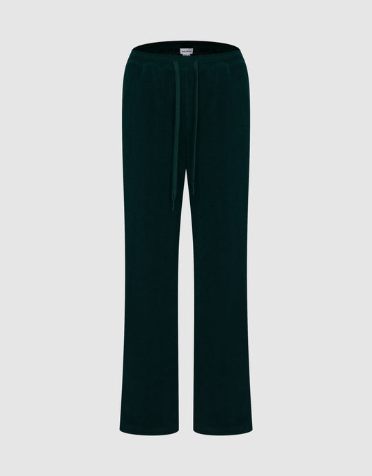Drawstring Wide-Leg Knitted Pants