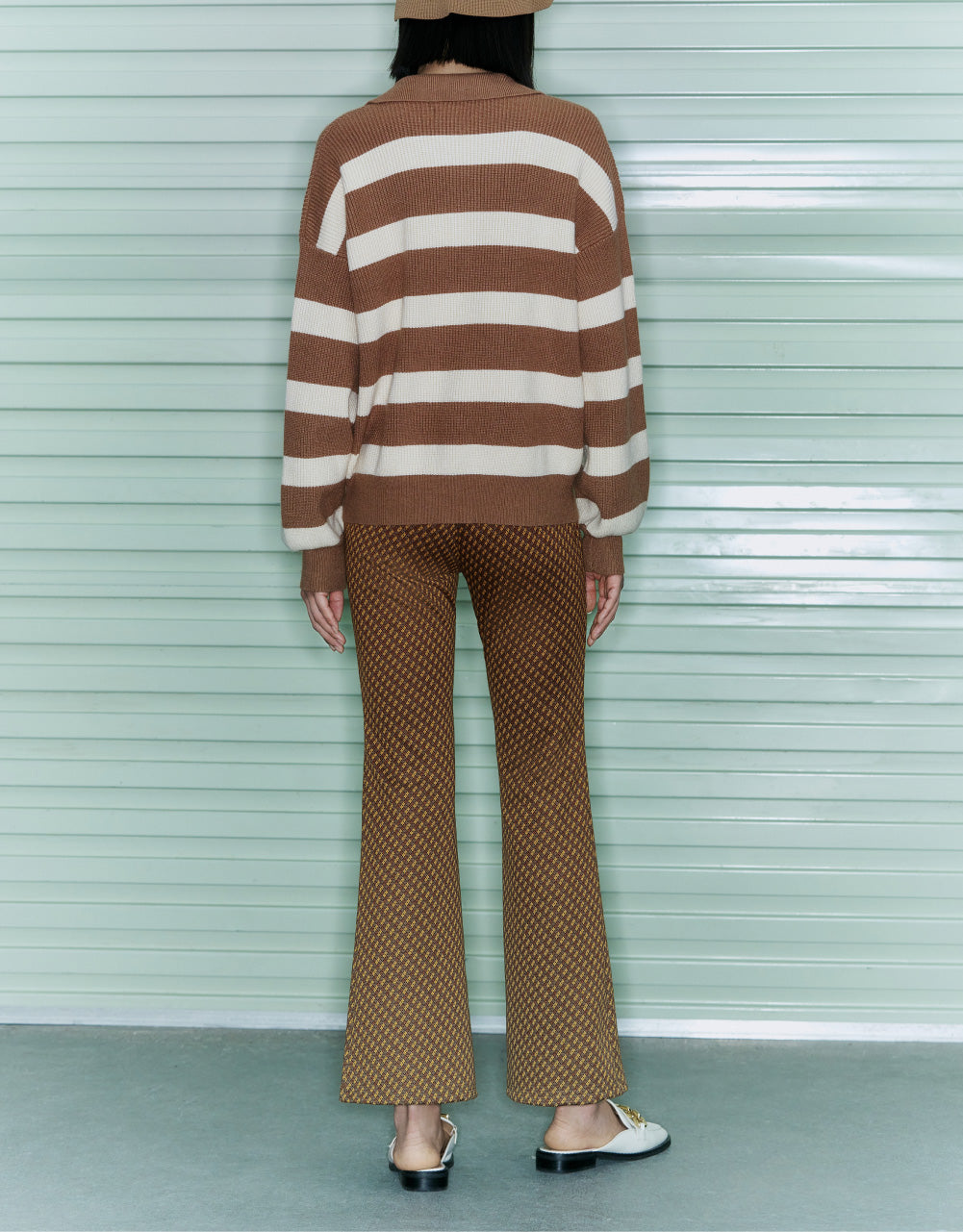 Knitted Capri Flare Pants